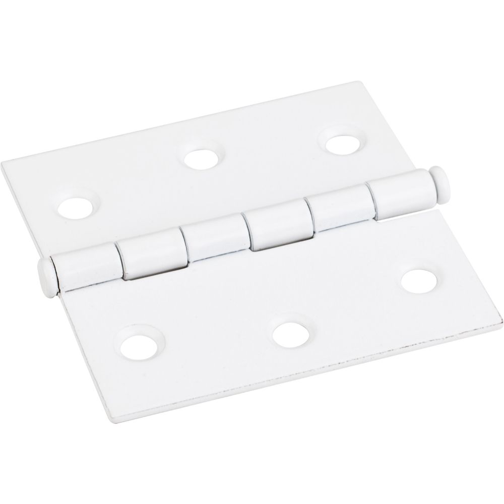 Hardware Resources 33524BWH Bright White 2-1/2" x 2-1/2" Swaged Butt Hinge