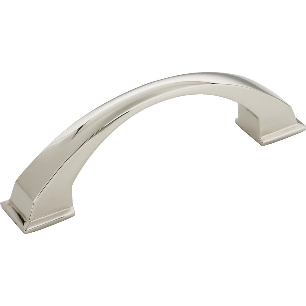 Jeffrey Alexander by Hardware Resources Roman Cabinet Pull 4-15/16" Overall Length Cabinet Pull, 96 mm Center to Center in Polished Nickel