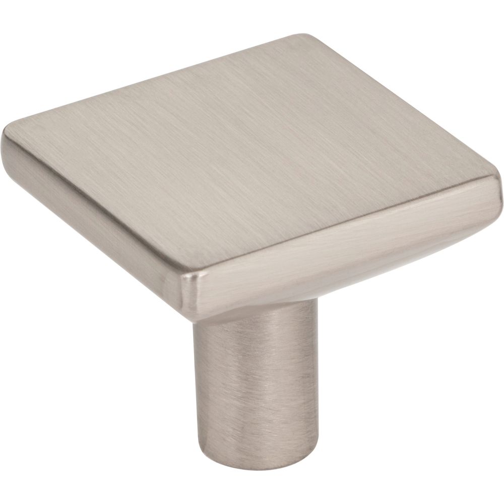 Elements by Hardware Resources 827SN 1-1/4" Overall Length Satin Nickel Walker 1 Square Knob