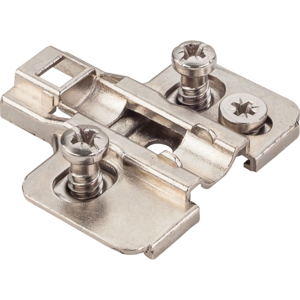 Hardware Resources 600.0P74.05 Heavy Duty 2 mm Cam Adj Zinc Die Cast Plate with Euro Screws for 700, 725, 900 and 1750 Series Euro Hinges