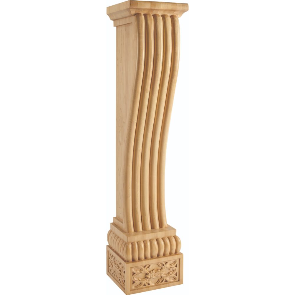 Hardware Resources FCOR6-MP 8" W x 8" D x 36" H Maple Baroque Fireplace Corbel