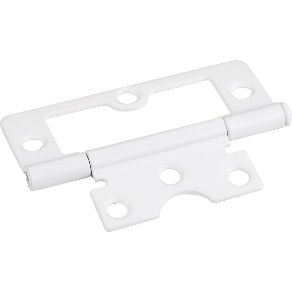 Hardware Resources 9802BWH Bright White 3" Swaged Loose Pin Non-Mortise Hinge with 6 Holes