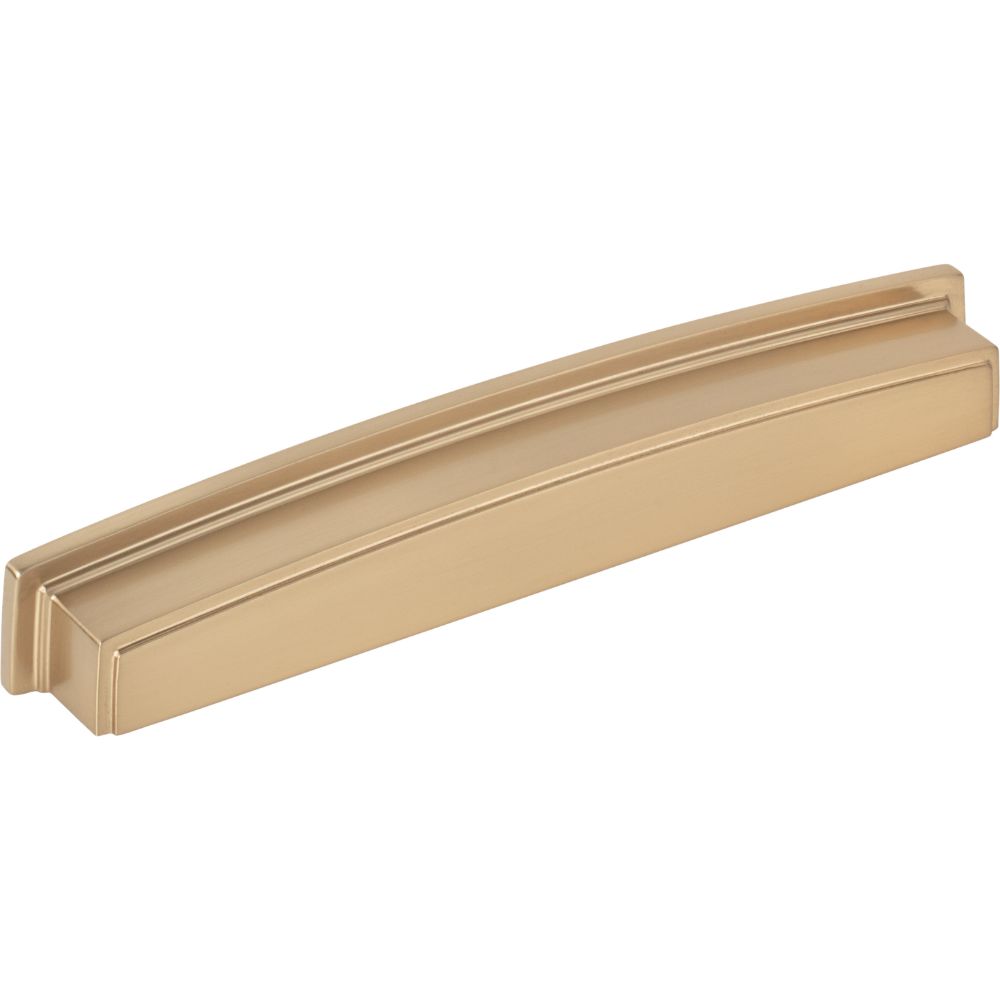 Jeffrey Alexander by Hardware Resources 141-192SBZ 192 mm Center Satin Bronze Square-to-Center Square Renzo Cabinet Cup Pull