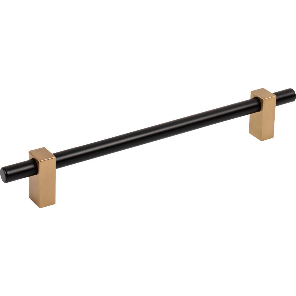 Jeffrey Alexander by Hardware Resources 478-192MBSBZ 192 mm Center-to-Center Matte Black with Satin Bronze Larkin Cabinet Bar Pull