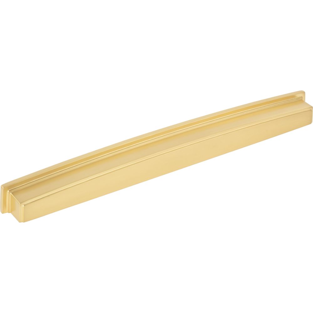 Jeffrey Alexander by Hardware Resources 141-305BG 305 mm Center Brushed Gold Square-to-Center Square Renzo Cabinet Cup Pull