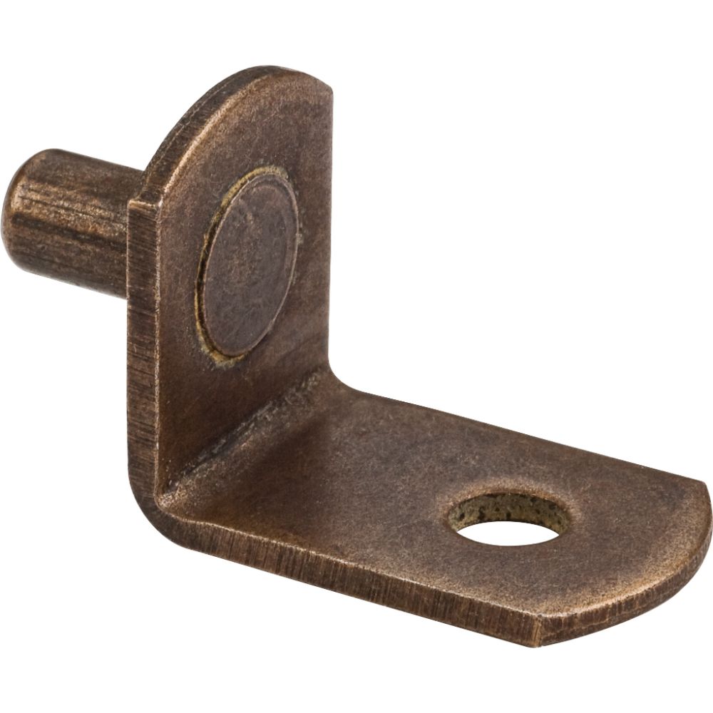 Hardware Resources 1707AB Antique Brass 5 mm Pin Angled Shelf Support with 3/4" Arm and 1/8" Hole - Priced and Sold by the Thousand. Order 1 for 1,000 Pieces