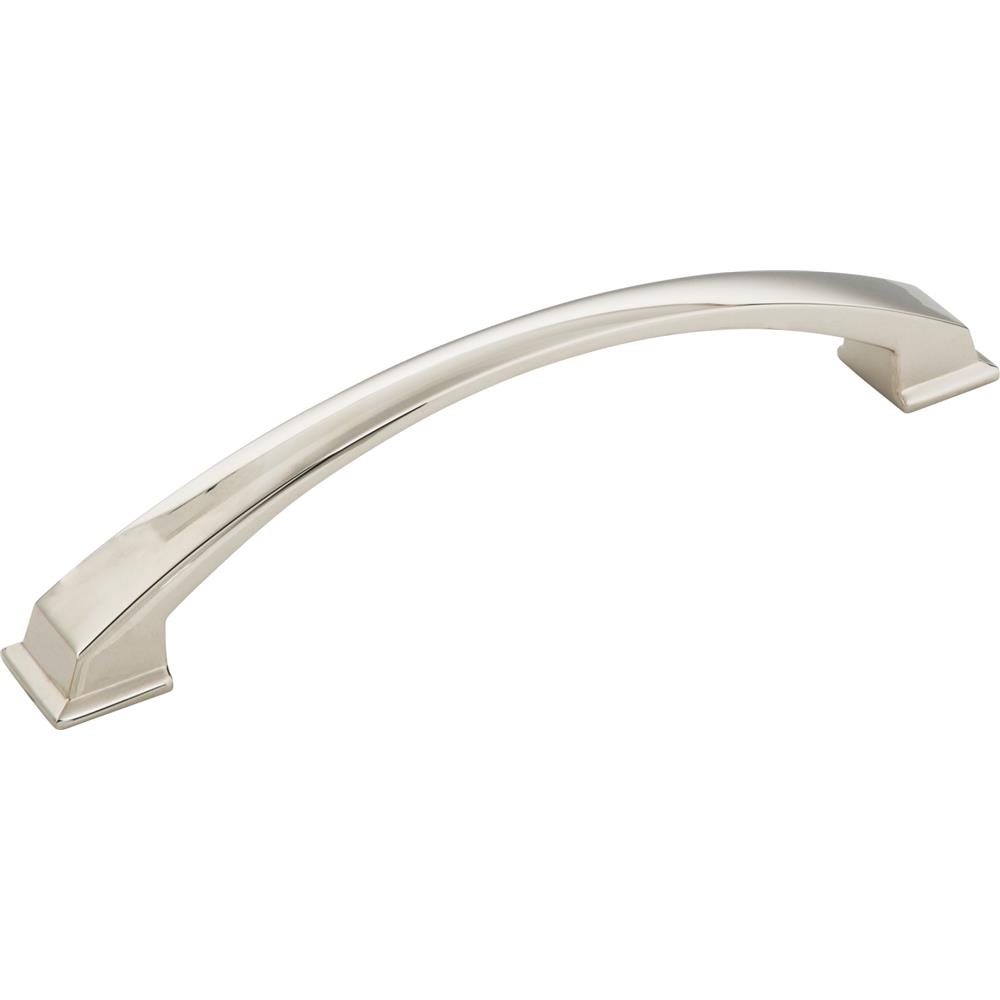 Jeffrey Alexander by Hardware Resources Roman Cabinet Pull 7-1/2" Overall Length Cabinet Pull, 160 mm Center to Center in Polished Nickel