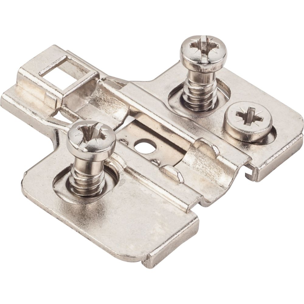 Hardware Resources 600.0P72.05 Heavy Duty 0 mm Cam Adj Zinc Die Cast Plate with Euro Screws for 700, 725, 900 and 1750 Series Euro Hinges