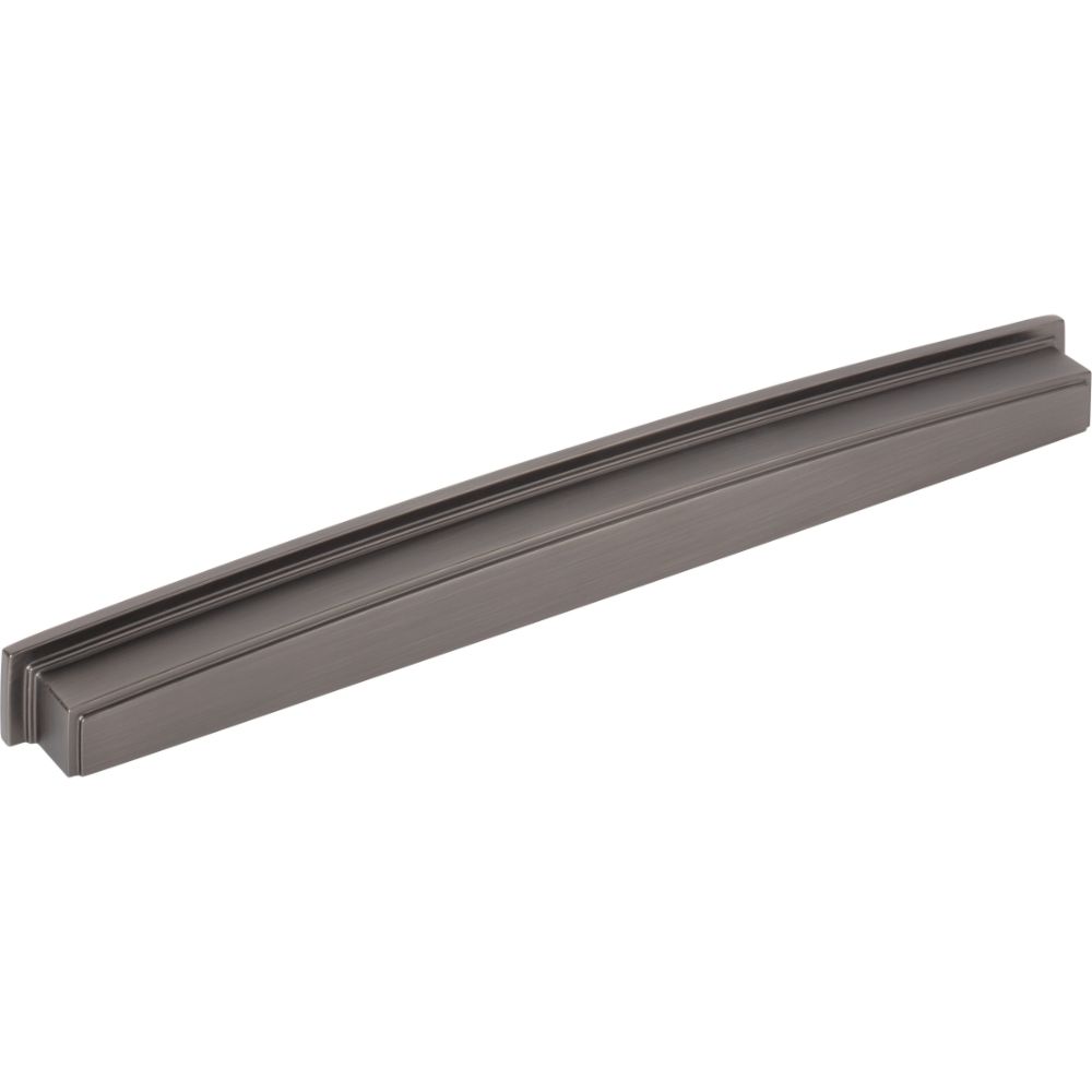 Jeffrey Alexander by Hardware Resources 141-305BNBDL 305 mm Center Brushed Pewter Square-to-Center Square Renzo Cabinet Cup Pull