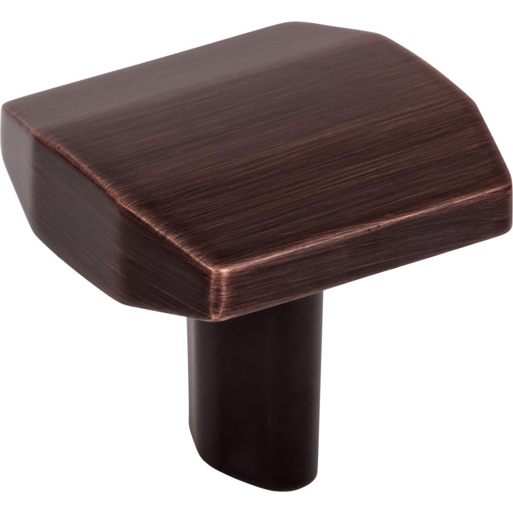 Hardware Resources 641DBAC William 1-1/4" Length Square Knob - Brushed Oil Rubbed Bronze