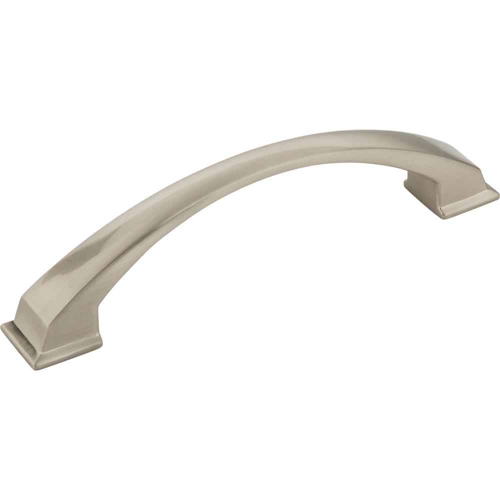 Jeffrey Alexander by Hardware Resources Roman Cabinet Pull 6-1/4" Overall Length Cabinet Pull, 128 mm Center to Center in Satin Nickel