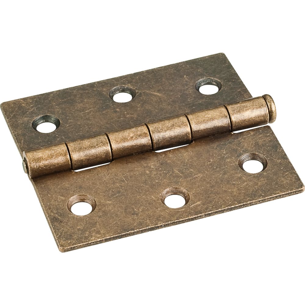 Hardware Resources OL33550AB Antique Brass 3" x 2-3/4" Single Full Swaged Butt Hinge