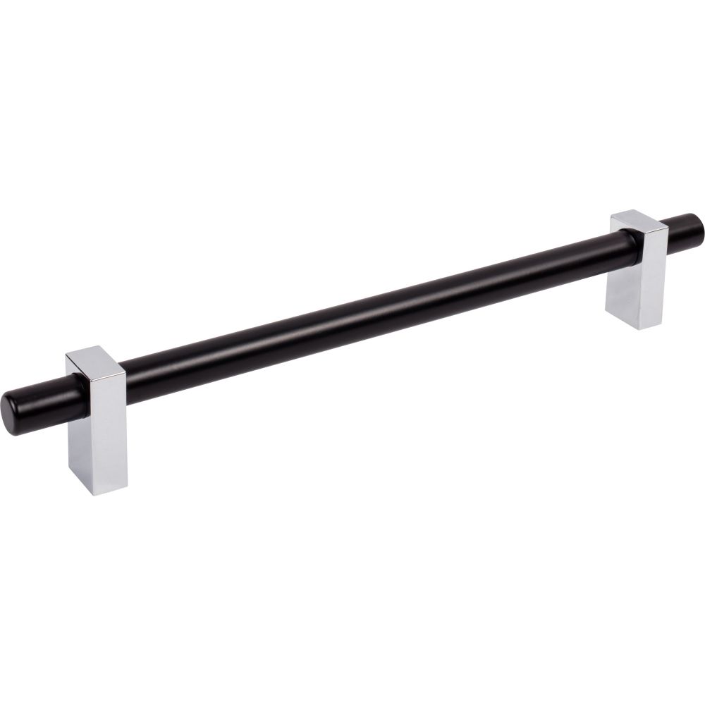 Jeffrey Alexander by Hardware Resources 478-12MBPC 12" Center-to-Center Matte Black with Polished Chrome Larkin Appliance Pull