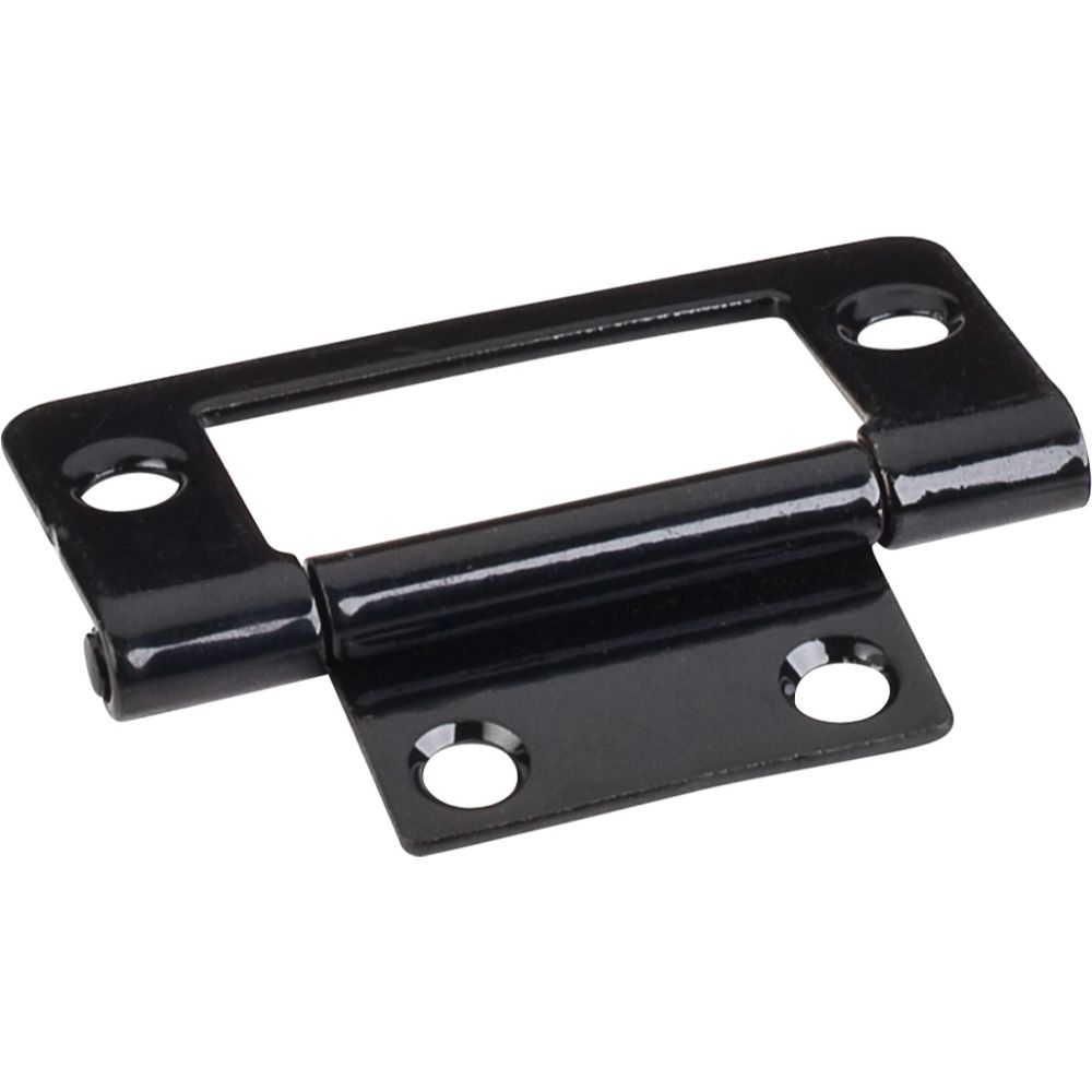 Hardware Resources 9800BLK Black 2" Fixed Pin Flat Back Non-Mortise Hinge