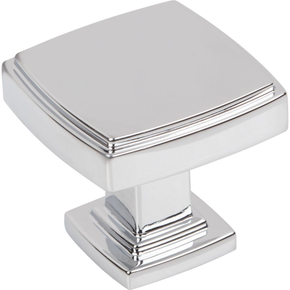 Jeffrey Alexander by Hardware Resources 141PC 1-1/4" Overall Length Polished Chrome Square Renzo Cabinet Knob