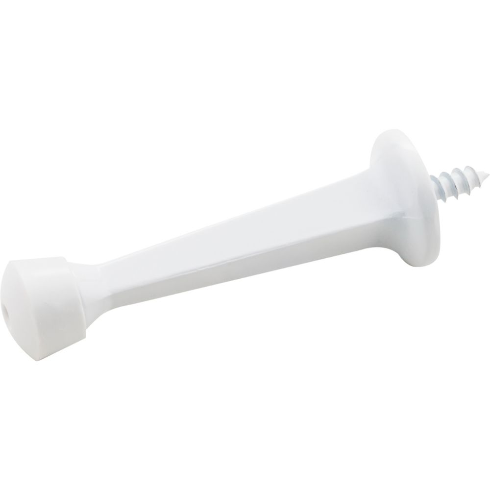Hardware Resources DS03-WH Solid Door Stop with Fixed Screw Attachment -  White
