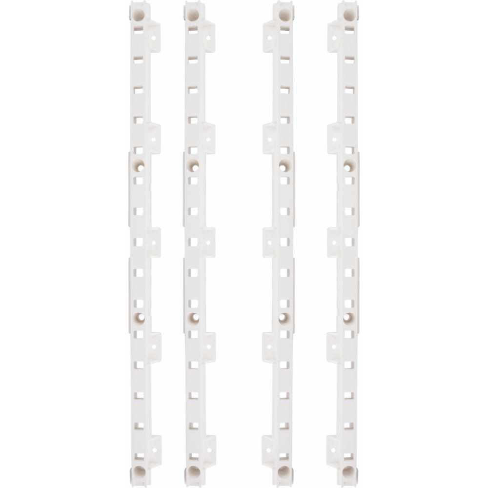 Hardware Resources B520-00 4-quick Tray Pilasters 1" W  8 - Hook Dowels &  8 -Screws Finish:  White