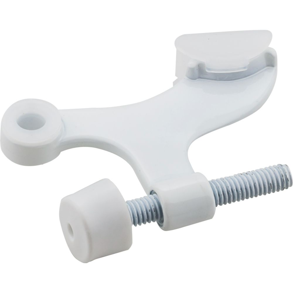 Hardware Resources DS01-WH Hinge Pin Door Stop with Self-Adjusting Pad -  White