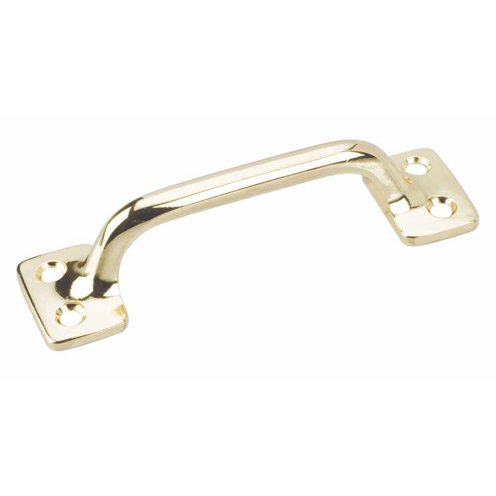 Hardware Resources SP01-PB Sash Pull  4-1/16" x 1-1/8" in Polished Brass Finish