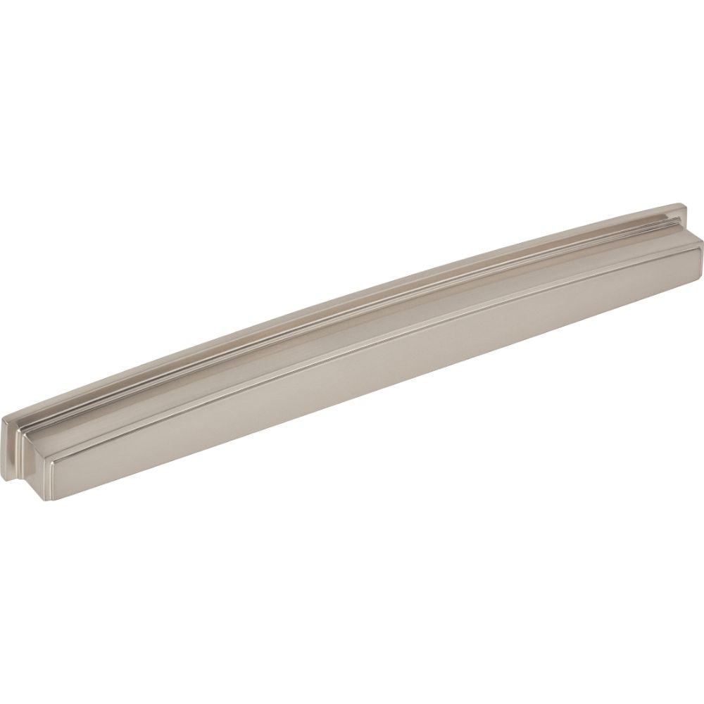 Jeffrey Alexander by Hardware Resources 141-305SN 305 mm Center Satin Nickel Square-to-Center Square Renzo Cabinet Cup Pull