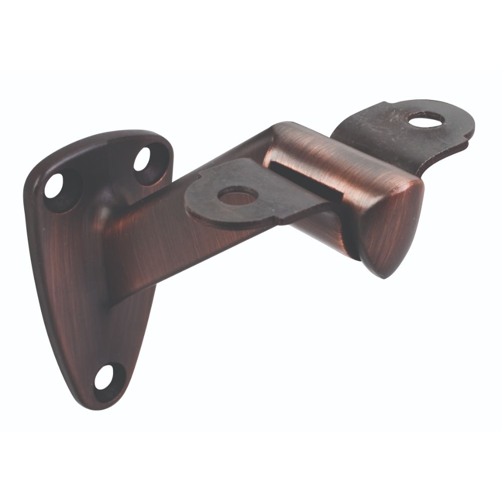 Hardware Resources HRB01-DBAC 1-7/16" x 2-1/2" Heavy Duty Handrail Bracket with  3-3/8" Projection - Dark Brushed Antique Copper