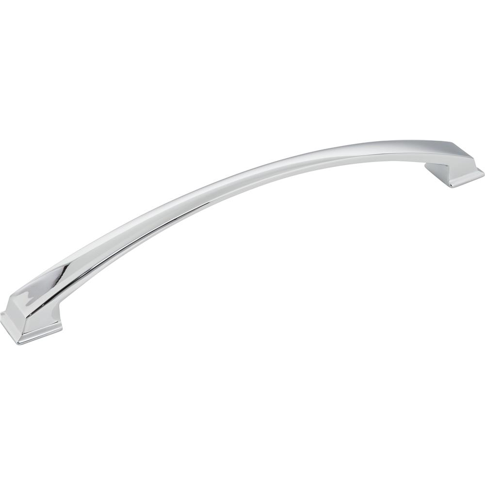 Jeffrey Alexander by Hardware Resources Roman Cabinet Pull 10" Overall Length Cabinet Pull, 224 mm Center to Center in Polished Chrome