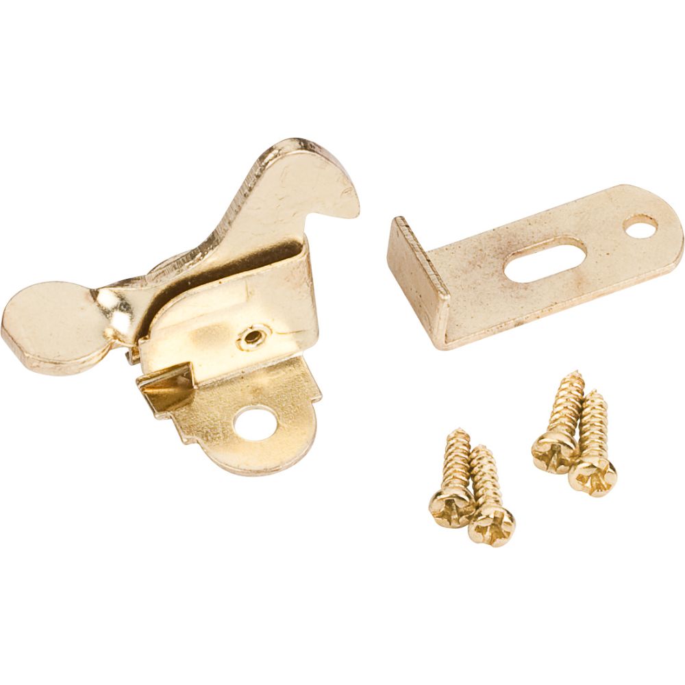 Hardware Resources EC01-PB Polished Brass Elbow Catch Polybagged with Screws
