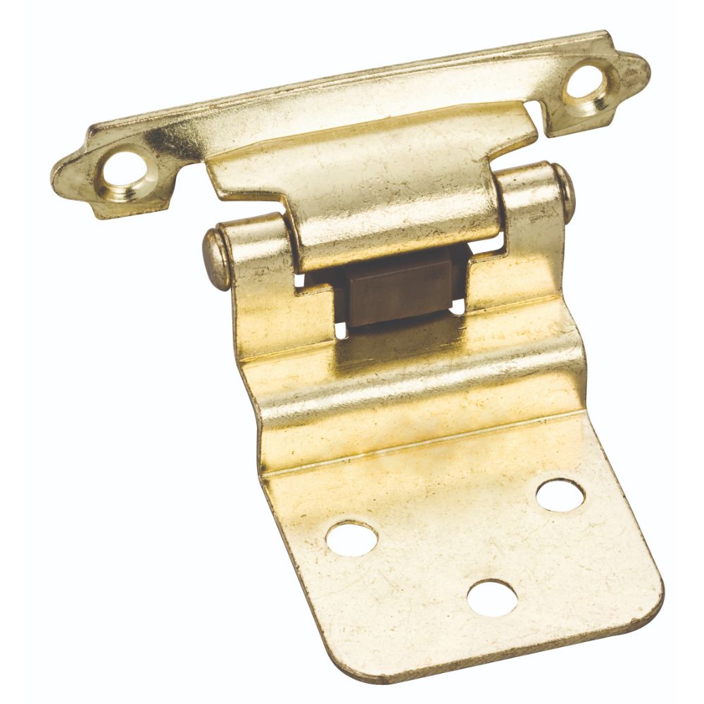 Hardware Resources P5922PB Traditional 3/8” Inset Hinge with Semi-Concealed Frame Wing - Polished Brass