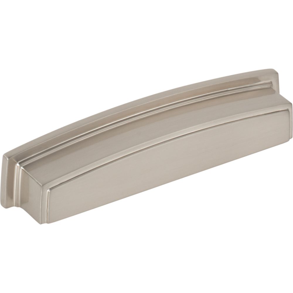 Jeffrey Alexander by Hardware Resources 141-128SN 128 mm Center Satin Nickel Square-to-Center Square Renzo Cabinet Cup Pull