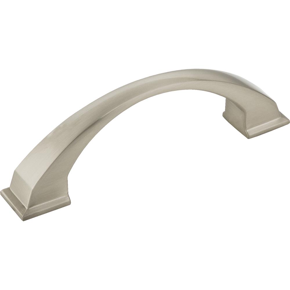 Jeffrey Alexander by Hardware Resources Roman Cabinet Pull 4-15/16" Overall Length Cabinet Pull, 96 mm Center to Center in Satin Nickel