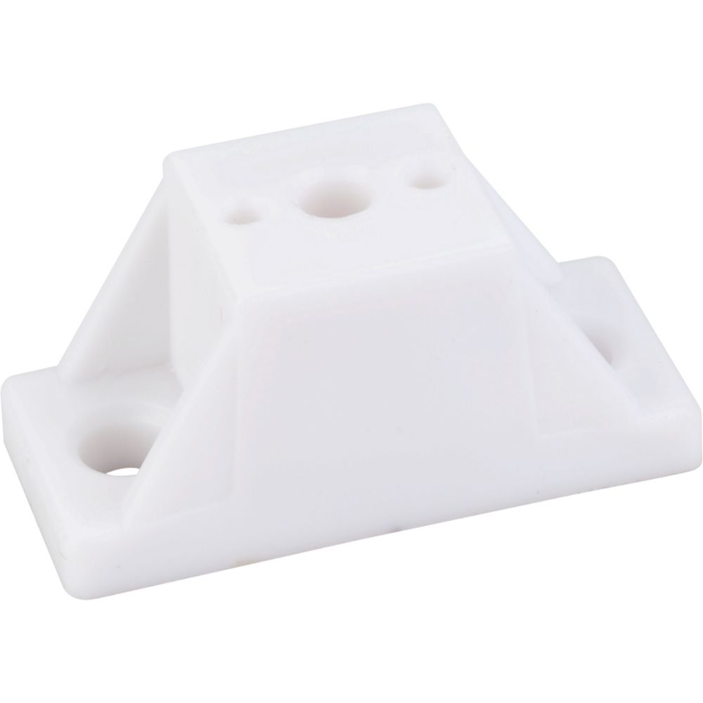 Hardware Resources 530117 White 7/8" Spacer x 1-7/8" Overall Width - Holes are 1-3/8" Center to Center