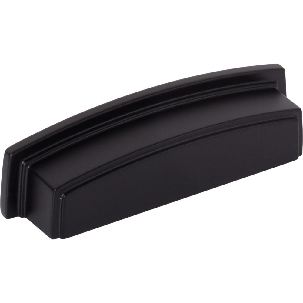 Jeffrey Alexander by Hardware Resources 141-96MB 96 mm Center Matte Black Square-to-Center Square Renzo Cabinet Cup Pull