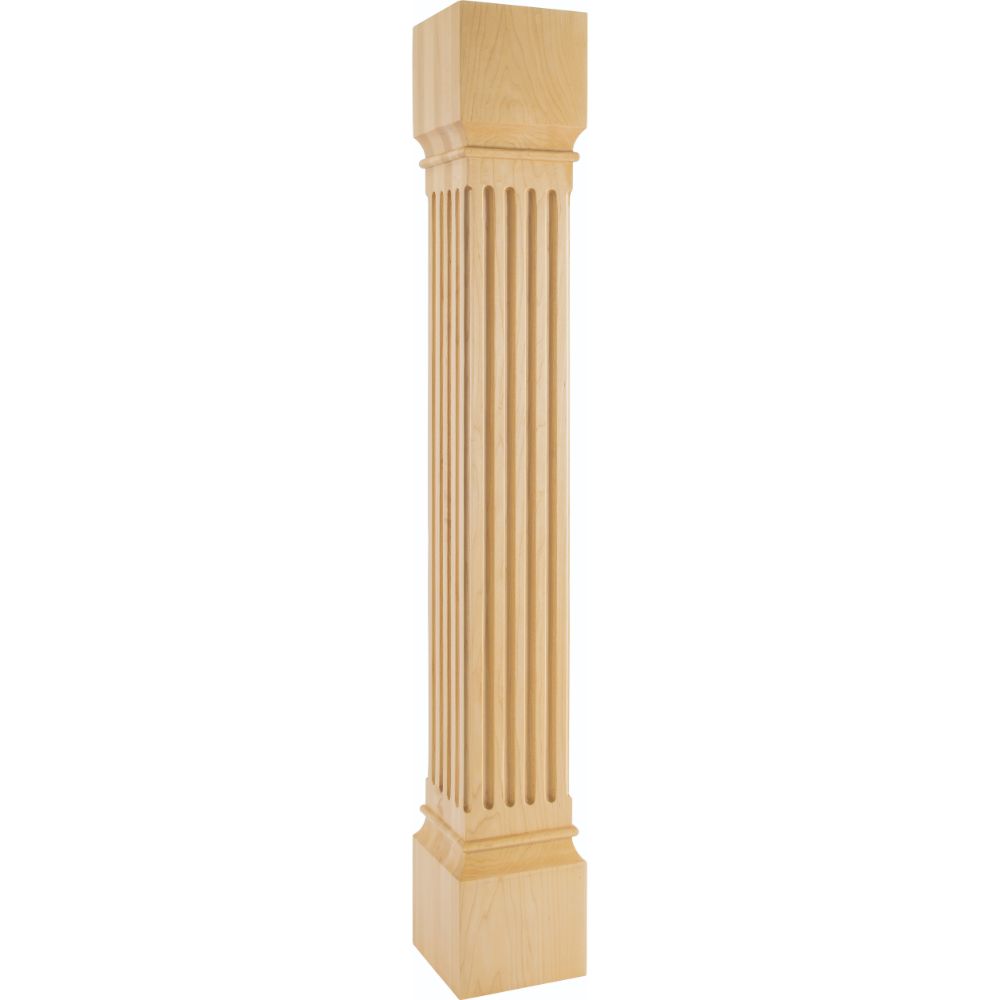 Hardware Resources P27-6-42-HMP 6" W x 6" D x 42" H Hard Maple Fluted Post