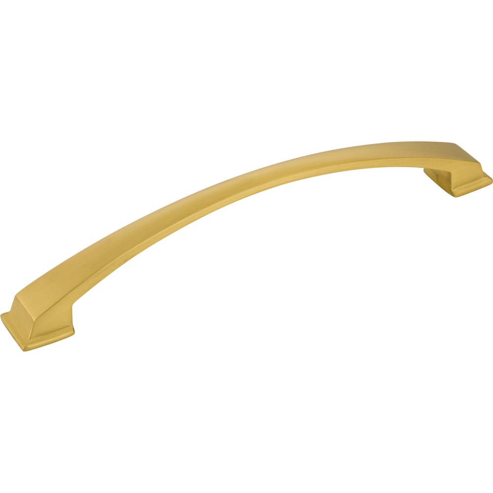 Jeffrey Alexander by Hardware Resources Roman Cabinet Pull 8-3/4" Overall Length Cabinet Pull, 192 mm Center to Center in Brushed Gold
