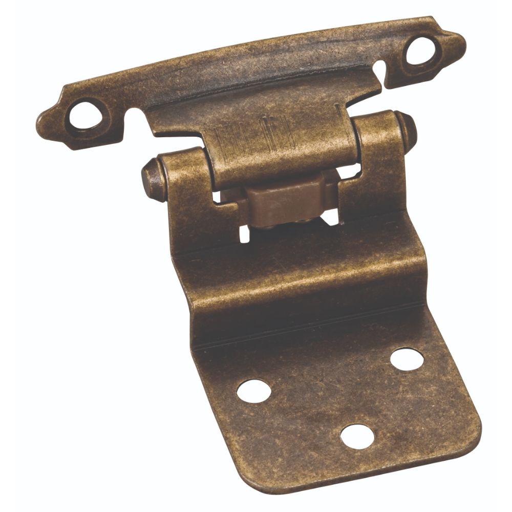 Hardware Resources P5922AB Traditional 3/8” Inset Hinge with Semi-Concealed Frame Wing - Antique Brass