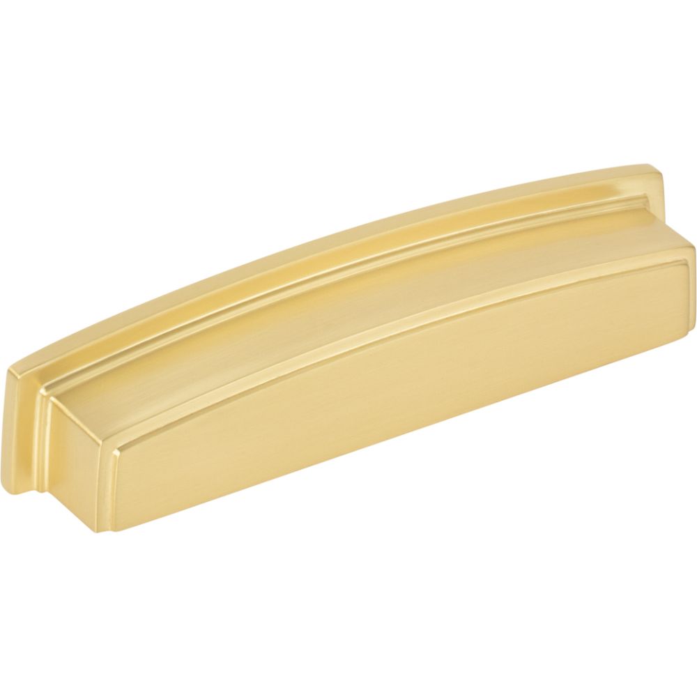 Jeffrey Alexander by Hardware Resources 141-128BG 128 mm Center Brushed Gold Square-to-Center Square Renzo Cabinet Cup Pull