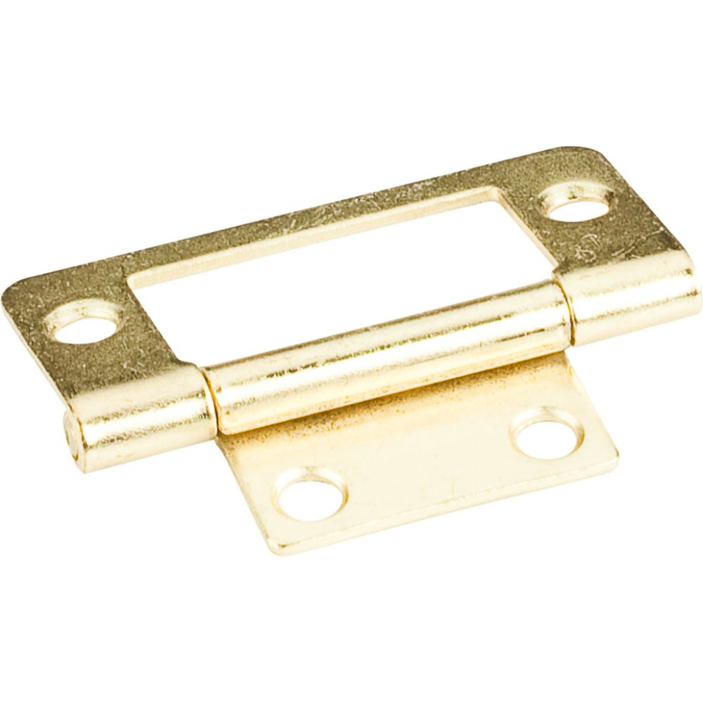 Hardware Resources 9800PB Polished Brass 2" Fixed Pin Flat Back Non-Mortise Hinge