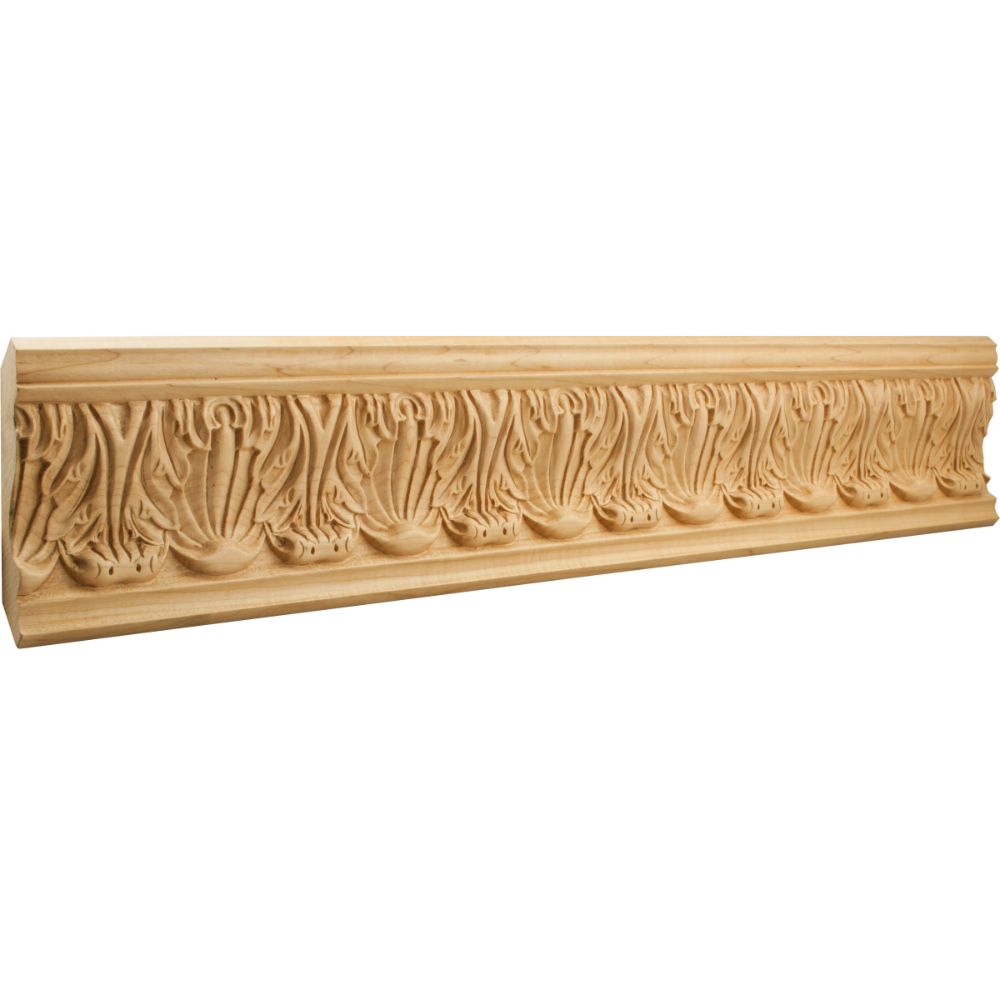 Hardware Resources HCM10CH 7/8" D x 4-3/4" H Cherry Acanthus Hand Carved Moulding