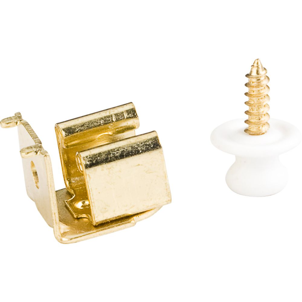 Hardware Resources 50614 Button Catch Finish - Polished Brass Receiver