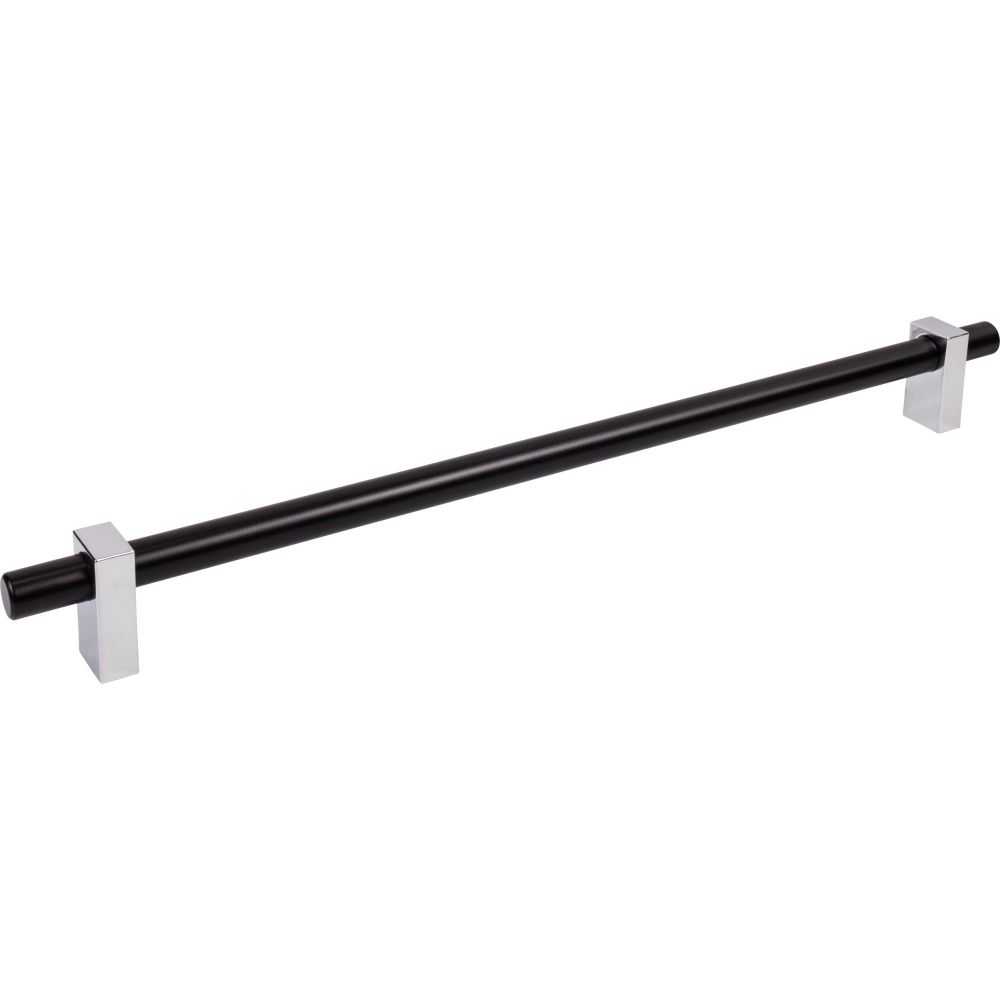 Jeffrey Alexander by Hardware Resources 478-18MBPC 18" Center-to-Center Matte Black with Polished Chrome Larkin Appliance Pull