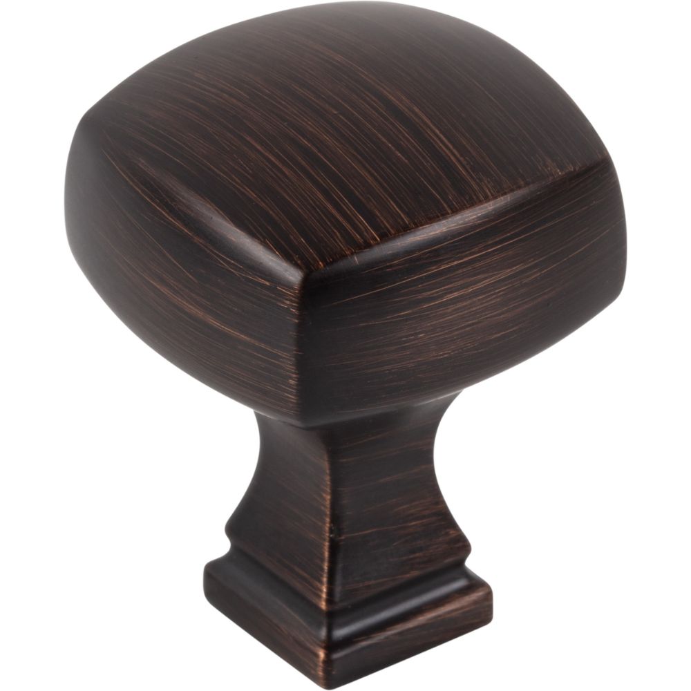 Jeffrey Alexander by Hardware Resources 278DBAC 1-1/8" Overall Length Brushed Oil Rubbed Bronze Square Audrey Cabinet Knob