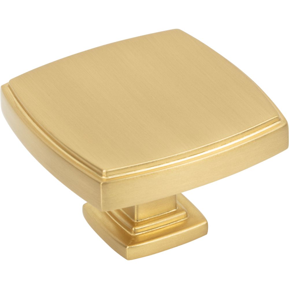 Jeffrey Alexander by Hardware Resources 141L-BG 1-3/4" Overall Length Brushed Gold Square Renzo Cabinet Knob