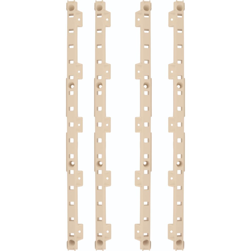 Hardware Resources B521-01 4-quick Tray Pilasters 1-1/4" With 8 Hook Dowels & 8 Screws Finish:  Beige
