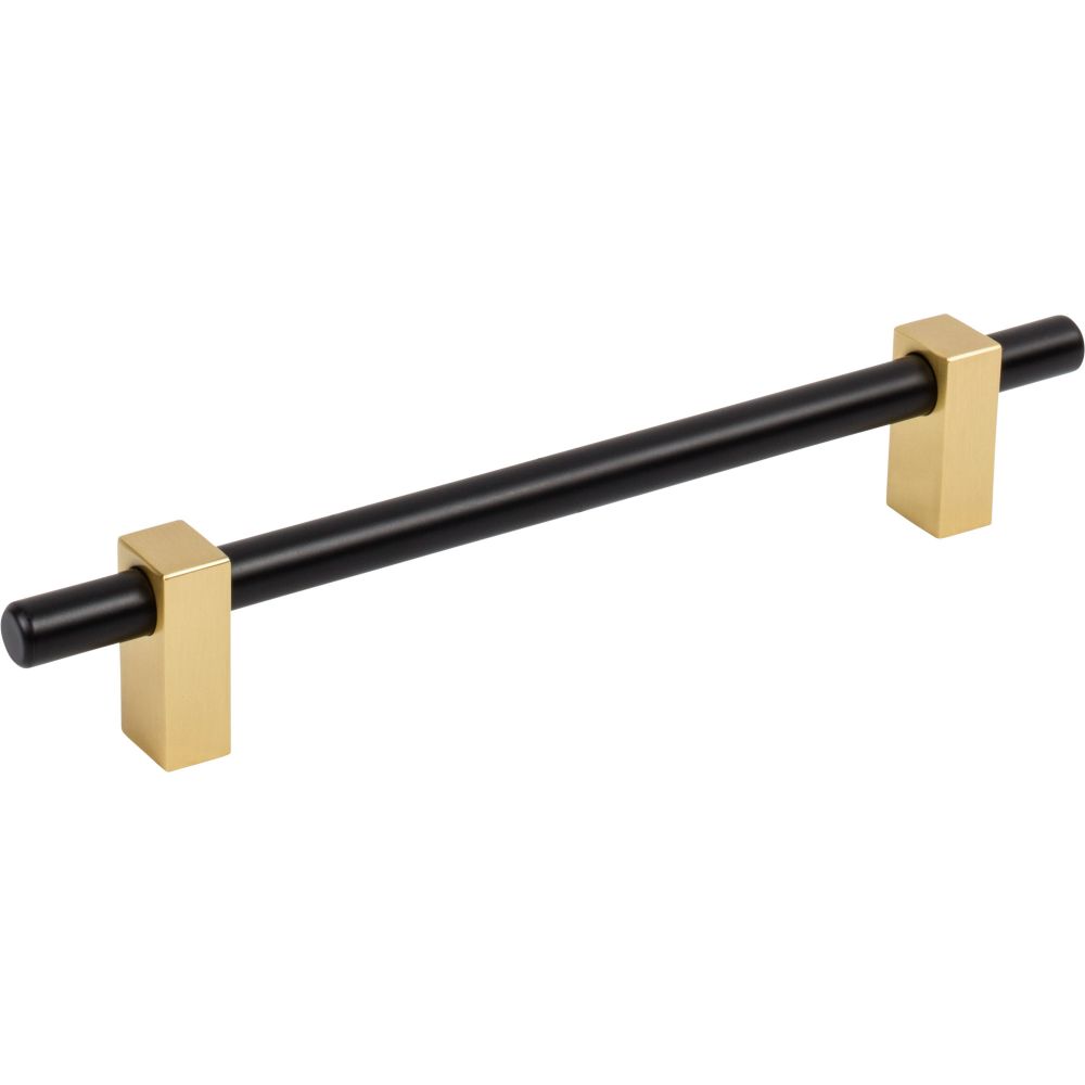 Jeffrey Alexander by Hardware Resources 478-160MBBG 160 mm Center-to-Center Matte Black with Brushed Gold Larkin Cabinet Bar Pull