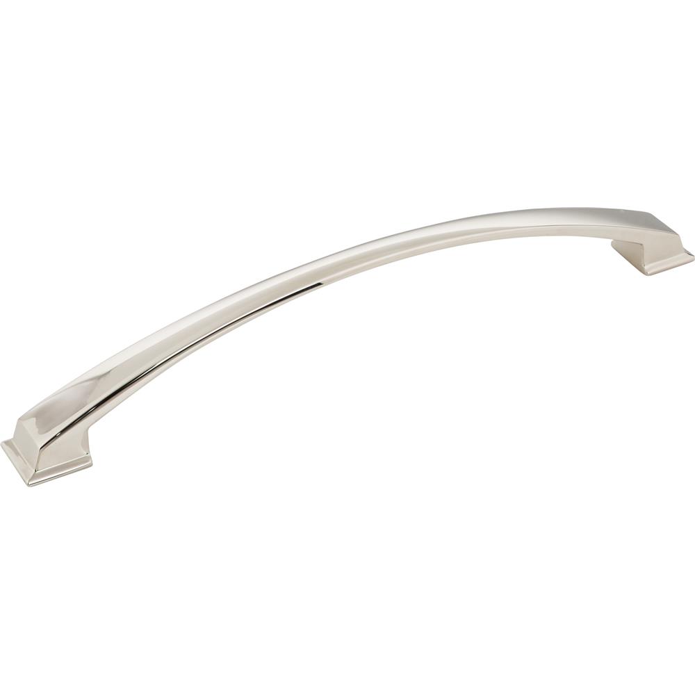 Jeffrey Alexander by Hardware Resources Roman Cabinet Pull 10" Overall Length Cabinet Pull, 224 mm Center to Center in Polished Nickel