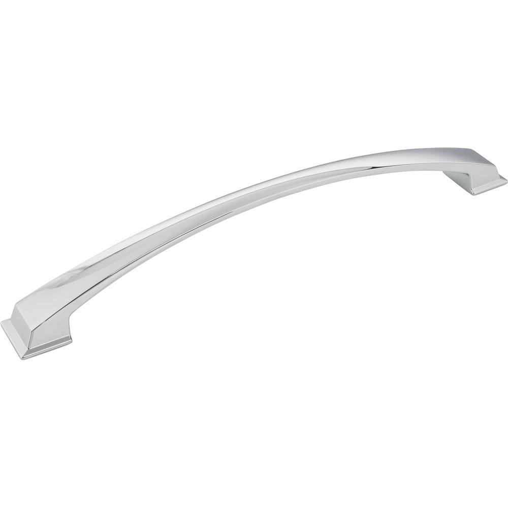 Jeffrey Alexander by Hardware Resources Roman Cabinet Pull 13-5/8" Overall Length Cabinet Pull, 12" Center to Center in Polished Chrome