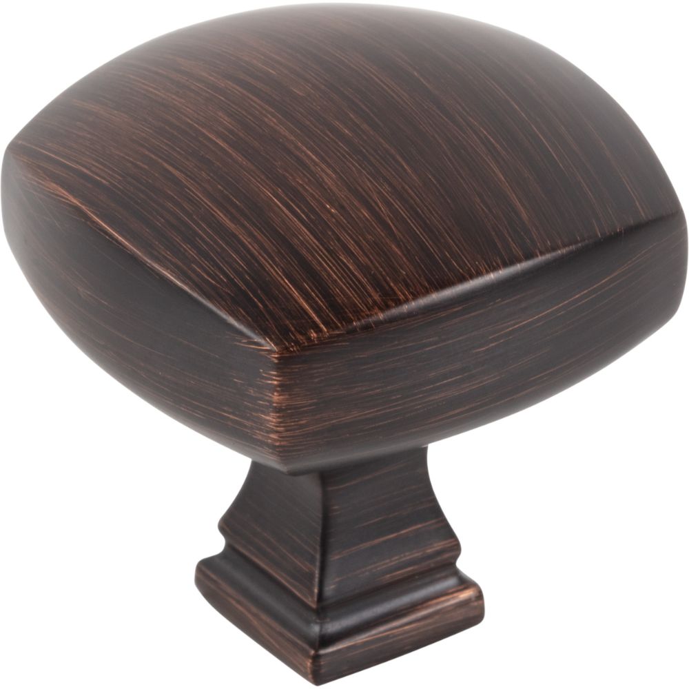 Jeffrey Alexander by Hardware Resources 278L-DBAC 1-3/8" Overall Length Brushed Oil Rubbed Bronze Square Audrey Cabinet Knob