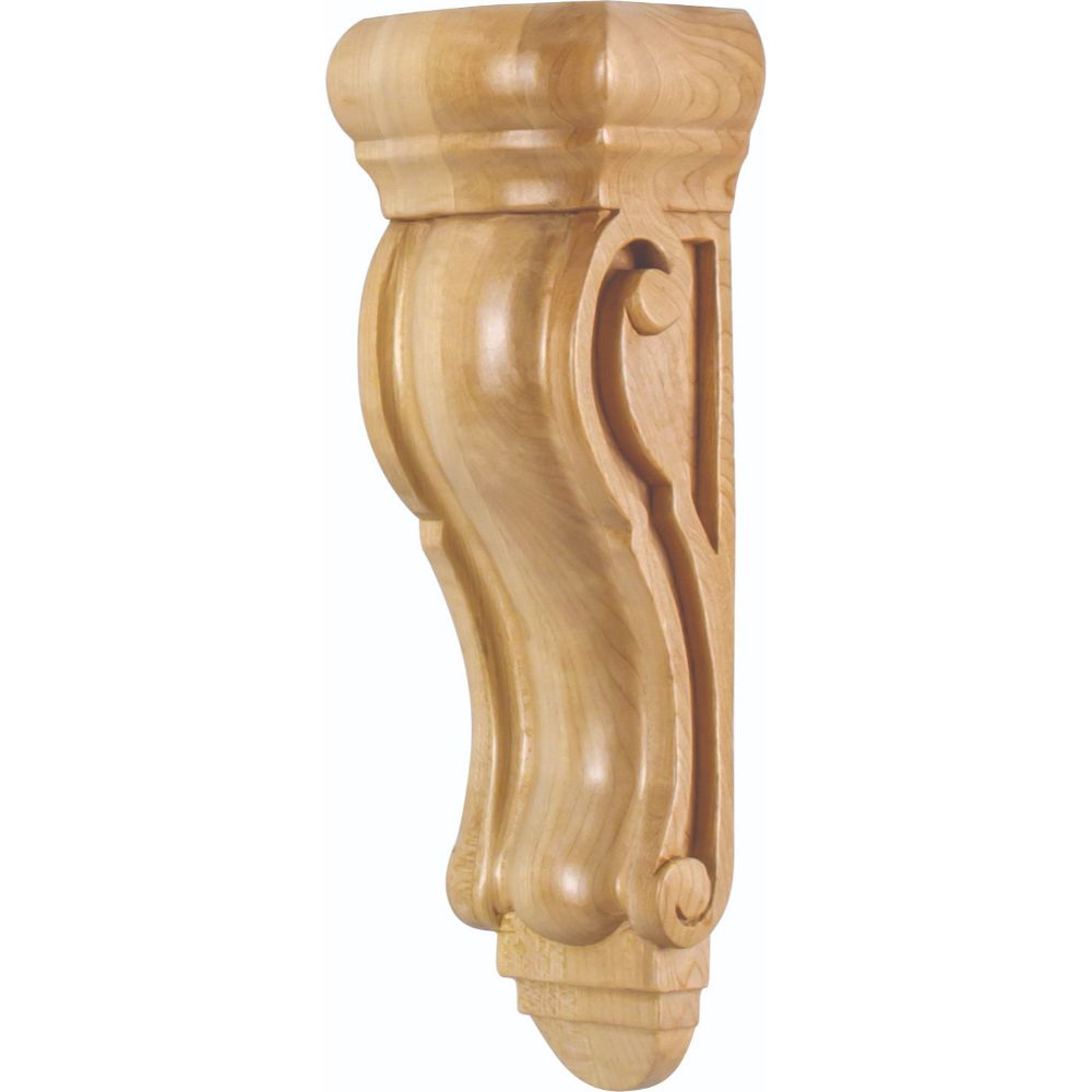 Hardware Resources CORQ-4MP 3-5/8" W x 2-1/2" D x 10" H Maple Scrolled Corbel