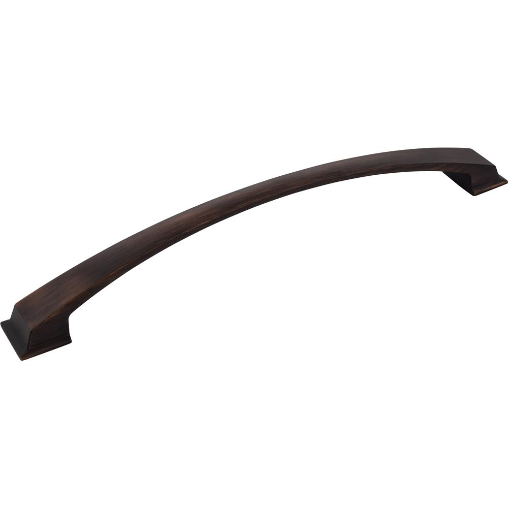 Jeffrey Alexander by Hardware Resources Roman Cabinet Pull 13-5/8" Overall Length Cabinet Pull, 12" Center to Center in Brushed Oil Rubbed Bronze