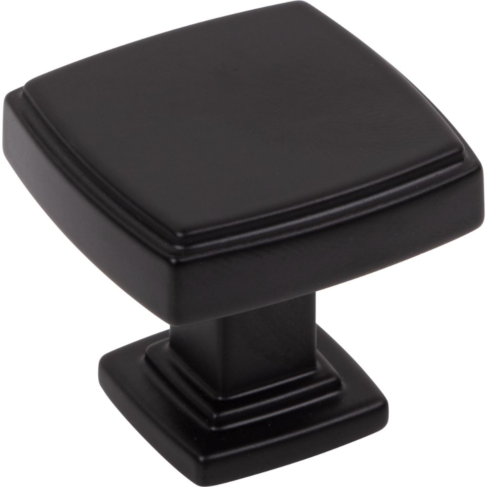 Jeffrey Alexander by Hardware Resources 141MB 1-1/4" Overall Length Matte Black Square Renzo Cabinet Knob